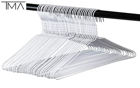 Buy TMA Metal Wire Clothing Hangers, 200 Pack, White Online in India ...