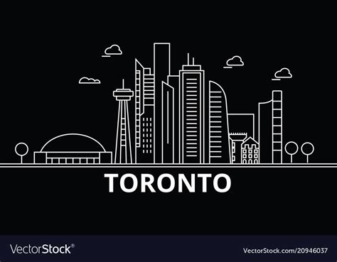 Toronto silhouette skyline canada - toronto Vector Image