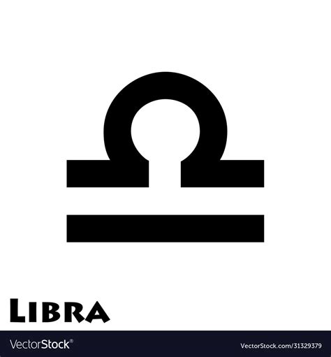 Libra zodiac sign logo Royalty Free Vector Image