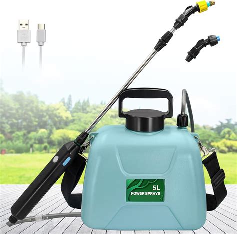 SideKing 1.35 Gallon/5L Battery Powered Sprayer, Electric Sprayer with ...