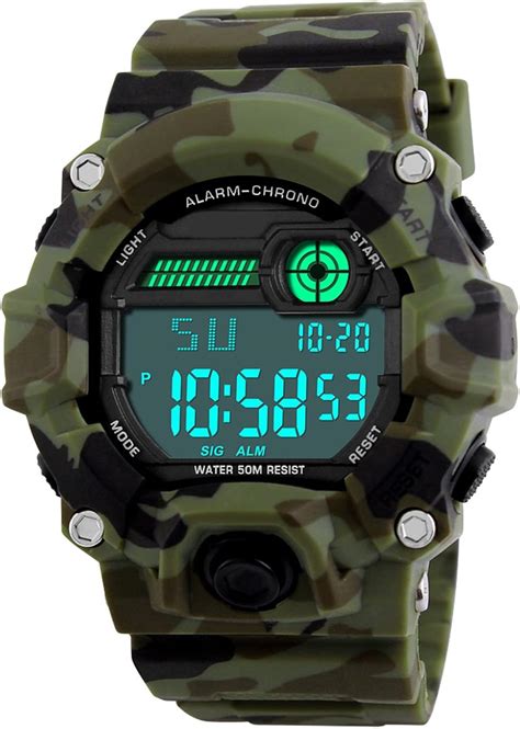 BHGWR Kids Digital Watches, Boys Sports Military Watch with Alarm/Timer ...