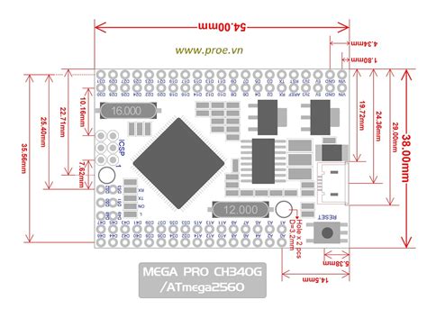 Mega 2560 Pro Mini Schematic