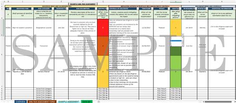 Excel Based Template for AML Risk Assessment