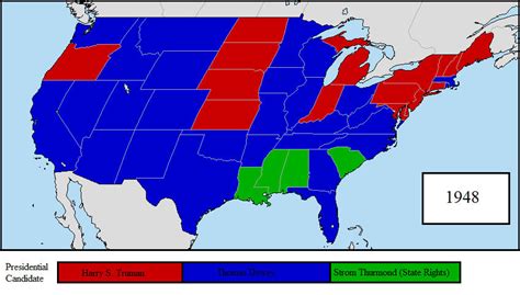 1948 US Presidential Election Map by LouisTheFox on DeviantArt