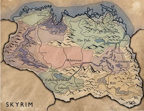 Skyrim Map - Skyrim Map - Over 25 Different Maps of Skyrim to Map Out ...