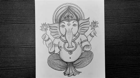 Pencil Art, Pencil Drawings, Ganpati Bappa, Lord Ganesha, Easy Drawings ...