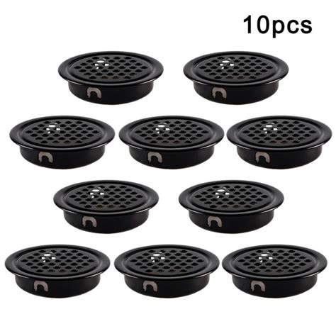 10X Metal Cabinet Cupboard Round Air Vent Grill Cover Ducting ...