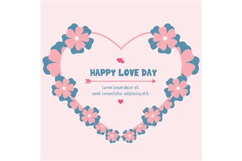 Happy Love Day Elegant Greeting Card Graphic by stockfloral · Creative ...