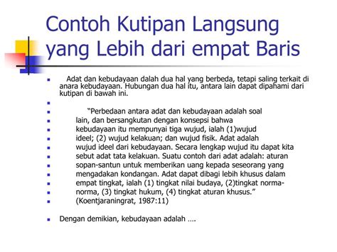 Contoh Kutipan Langsung Dan Tidak Langsung Dalam Paragraf – Berbagai Contoh