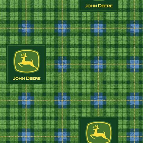 John Deere fabric Tractor fabric John Deere Tartan Green | Etsy