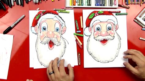 How To Draw Santa Claus's Face - Art For Kids Hub