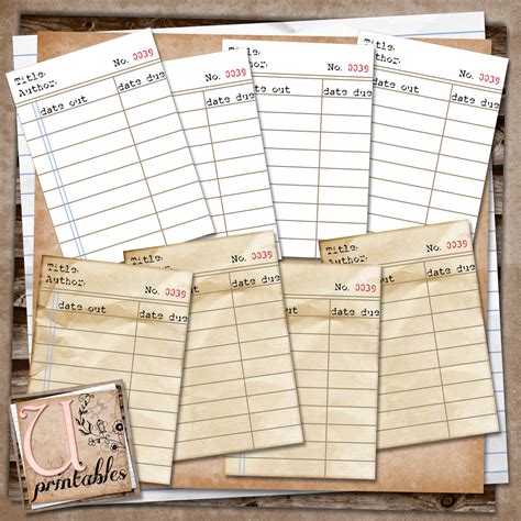 RebeccaB Designs: FREE Printable - Journaling Library Cards