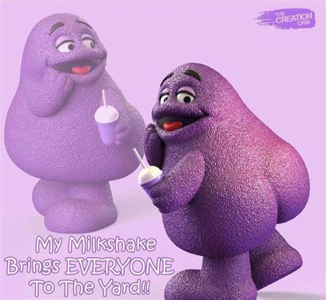 Grimace McDonald's Mcd my milkshake brings everyone to the yard Funny ...