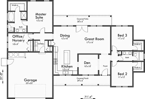 Floor Plans For A 4 Bedroom Single Story House | www.myfamilyliving.com