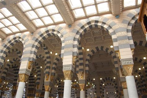 Interior design of Al-Masjid al-Nabawi (The mosque of the … | Flickr