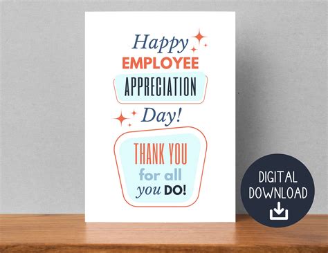 Card for Employee Appreciation Day, Staff Appreciation, Appreciation ...