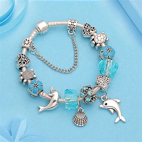 Aliexpress.com : Buy New Ocean Style Pandora Charm Bracelet Antique ...