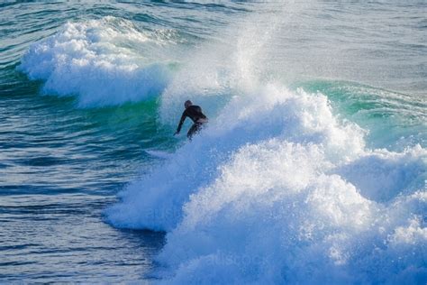 Image of Surfing at Fingal Head - Austockphoto