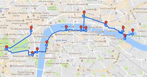 Walking Map Of London Attractions - Cammi Corinna