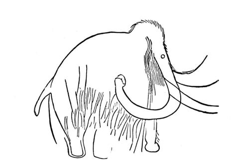 Cave Art Mammoth Coloring Page - Free Printable Coloring Pages for Kids