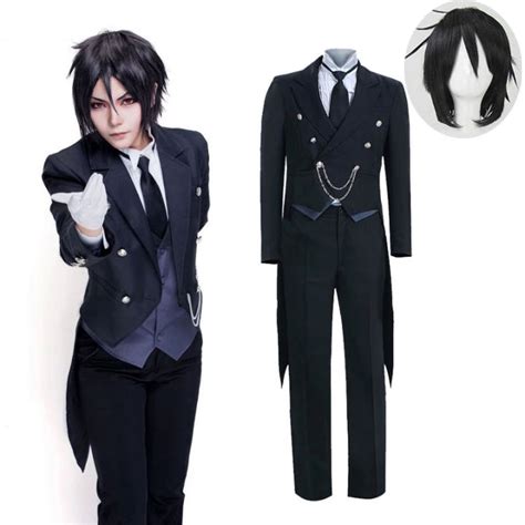 Anime Black Butler Kurosuji Sebastian Michaelis Cosplay Costume Women ...