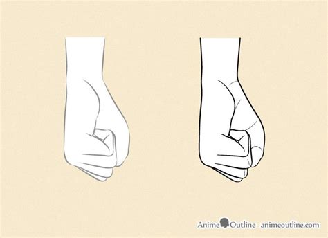 Drawing anime hands closed palm side view details | Drawing anime hands ...