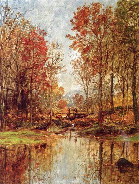 Autumn Landscape With Bridge By Jasper Francis Cropsey Art Reproduction ...