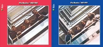 Beatles Red And Blue Album Covers