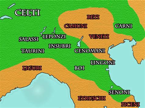 Peoples of Cisalpine Gaul 391-192 BC (in green). Cisalpine Gaul (Gallia ...