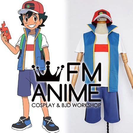 Pokemon Journeys Ash Ketchum Cosplay Costume, Anime Cosplay Costume ...