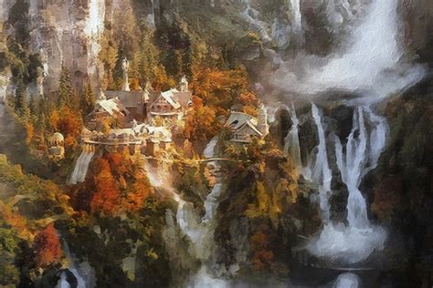 Rivendell Canvas Art Print LOTR Art LOTR Print LOTR Gift - Etsy