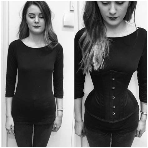 Eloise before and after, she's wearing a handmade waist trainer by ...