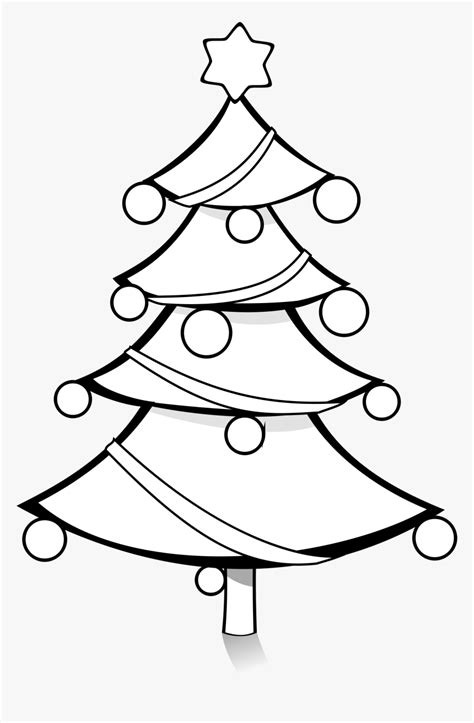 Christmas Tree Clipart Black And White Png, Transparent Png ...