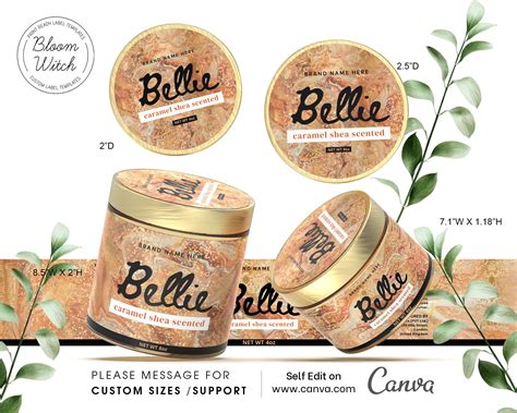 Editable Body Butter Label Templates Gold Product Labels - Etsy