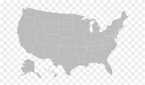 United States Map Gray