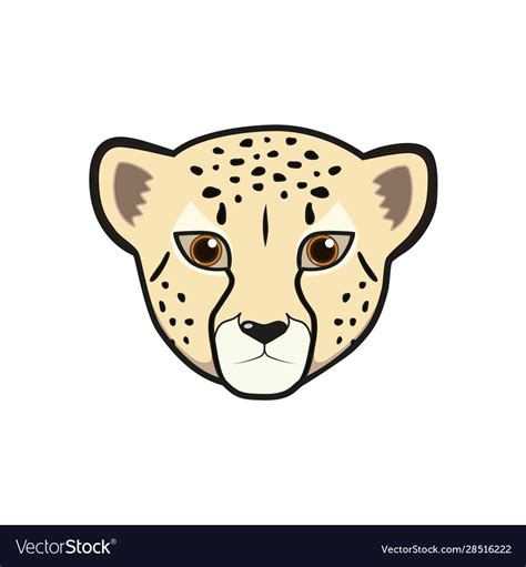 Cartoon Cheetah Head Drawing