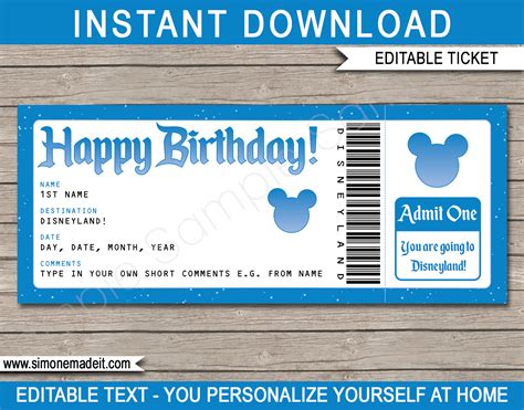 Any Occasion EDITABLE text INSTANT DOWNLOAD Surprise Disney Trip Reveal ...