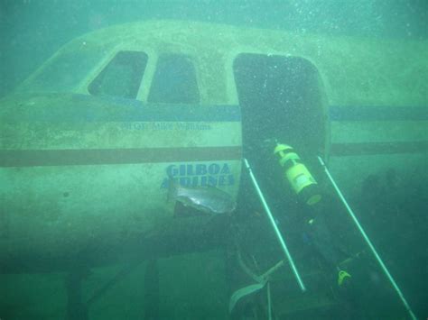 Checking out plane at Gilboa Quarry