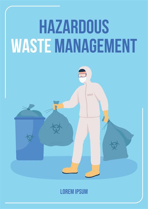 Hazardous waste management poster flat vector template 2468033 Vector ...