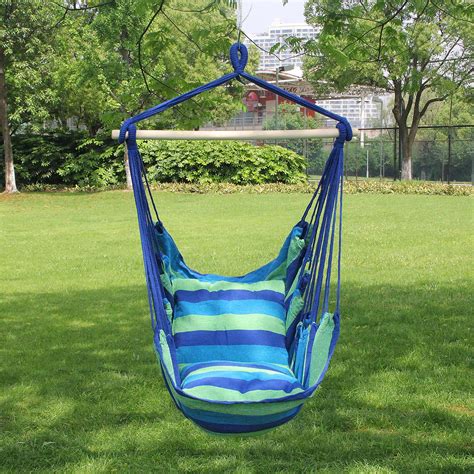 Sorbus Hanging Rope Hammock Chair Swing Seat for Any Indoor or Outdoor ...