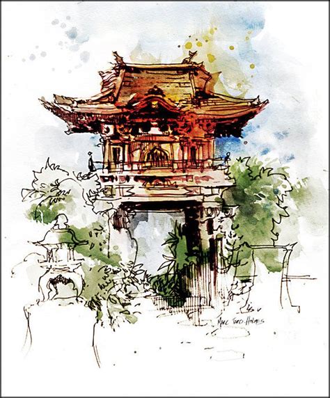 Pen And Ink Drawings With Watercolor at PaintingValley.com | Explore ...