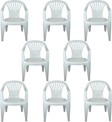 Super Saturday CrazyGadget Plastic Garden Low Back Chair Stackable ...