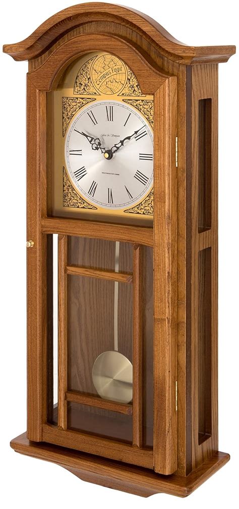 Fox and Simpson Oak Coloured Wood Penulum Wall Clock with Westminster ...