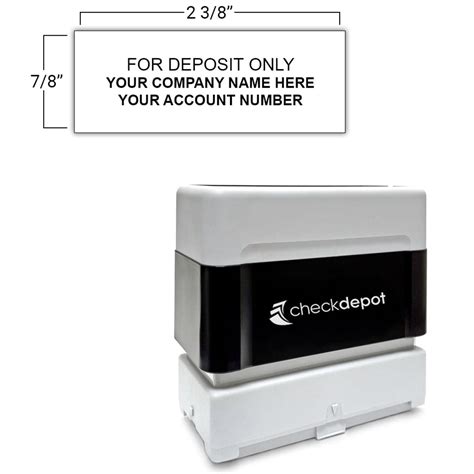 Endorsement Stamp — Self-Inking, Basic Layout | Check Depot