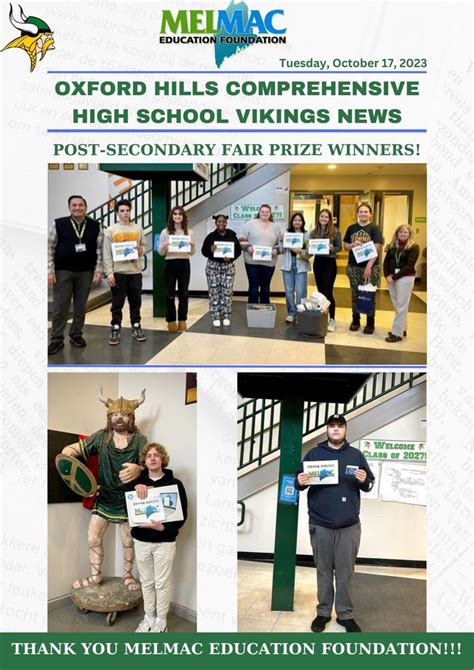 Post-Secondary Fair Prize Winners | Oxford Hills Comprehensive High School