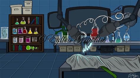 Mad Scientist Lab Cartoon