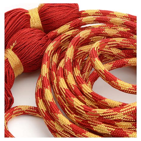 Alb cincture, red and gold color | online sales on HOLYART.co.uk