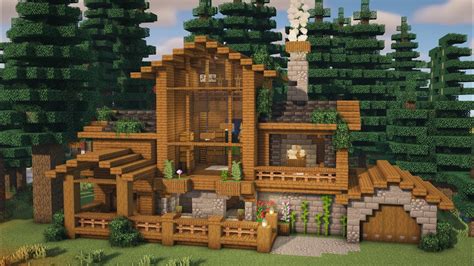 Minecraft: How To Build A Spruce Cabin Tutorial - YouTube