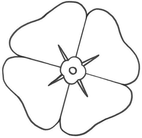 Poppy - Coloring Page (Plants) | Remembrance day poppy, Remembrance day ...