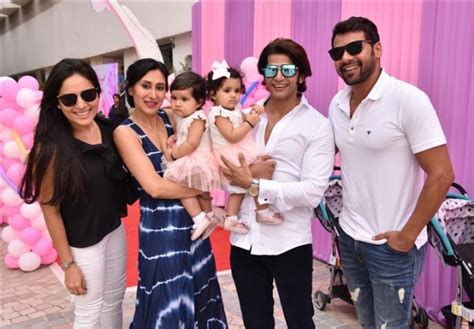 Karanvir Bohra Kids 1st Birthday Celebration Photos - FilmiBeat